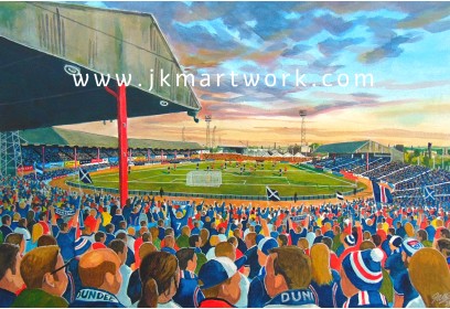 Dens Park Stadium 'Yesteryear' Fine Art Print - Dundee FC